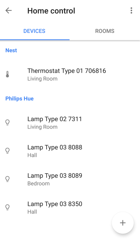 GoogleHome UI
